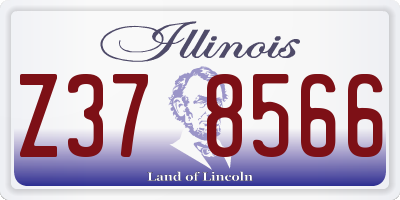 IL license plate Z378566
