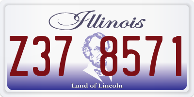 IL license plate Z378571