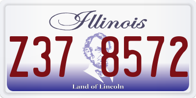 IL license plate Z378572