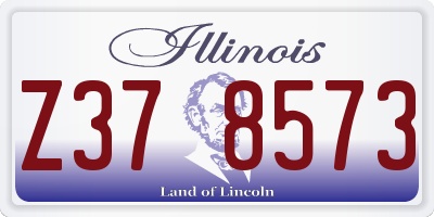 IL license plate Z378573