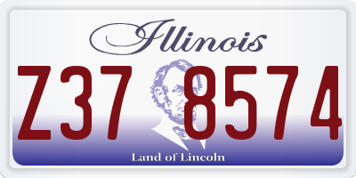 IL license plate Z378574