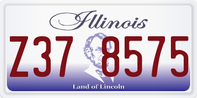 IL license plate Z378575