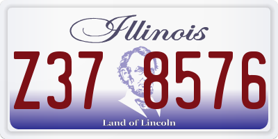 IL license plate Z378576