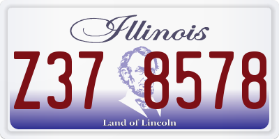 IL license plate Z378578