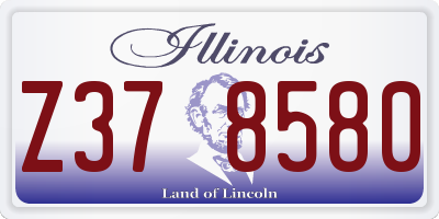 IL license plate Z378580