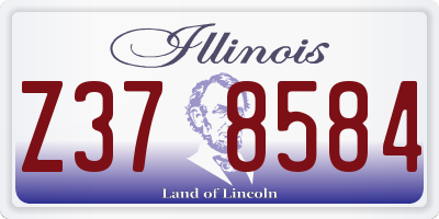 IL license plate Z378584