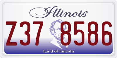 IL license plate Z378586