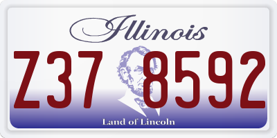 IL license plate Z378592