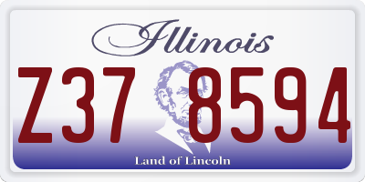 IL license plate Z378594
