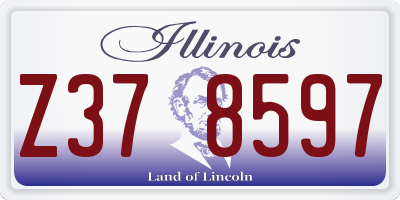 IL license plate Z378597