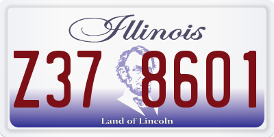 IL license plate Z378601