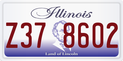 IL license plate Z378602