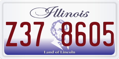 IL license plate Z378605