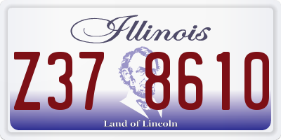 IL license plate Z378610