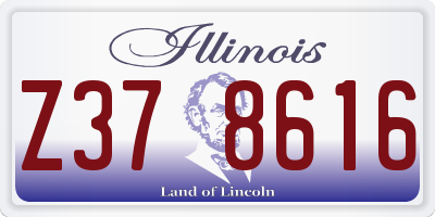 IL license plate Z378616