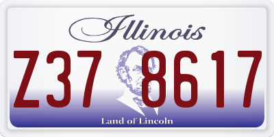 IL license plate Z378617