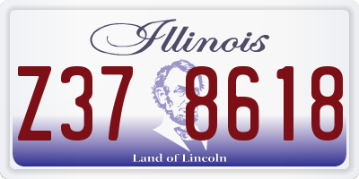 IL license plate Z378618