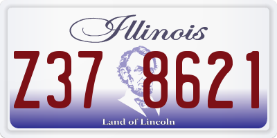 IL license plate Z378621