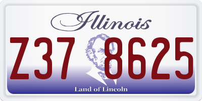 IL license plate Z378625