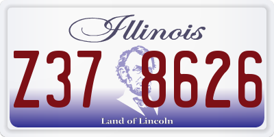 IL license plate Z378626