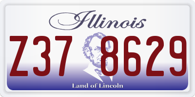 IL license plate Z378629