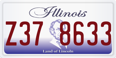 IL license plate Z378633
