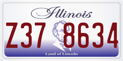 IL license plate Z378634