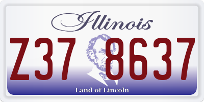 IL license plate Z378637