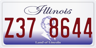 IL license plate Z378644