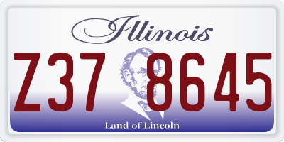 IL license plate Z378645
