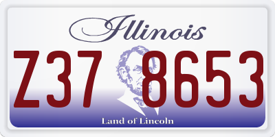 IL license plate Z378653