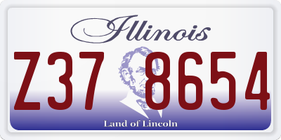 IL license plate Z378654