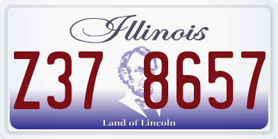 IL license plate Z378657