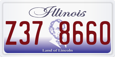 IL license plate Z378660