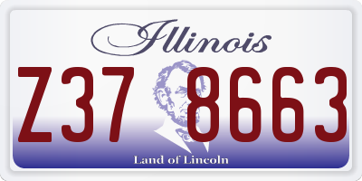 IL license plate Z378663