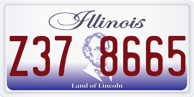 IL license plate Z378665