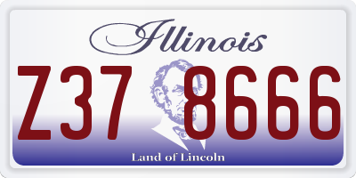 IL license plate Z378666