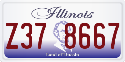 IL license plate Z378667