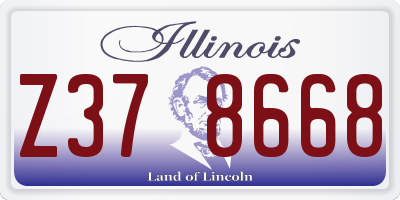 IL license plate Z378668