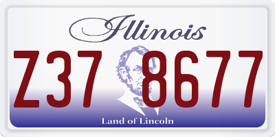 IL license plate Z378677