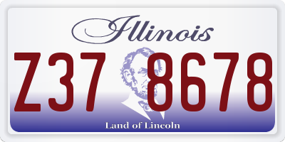 IL license plate Z378678
