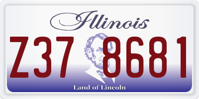 IL license plate Z378681