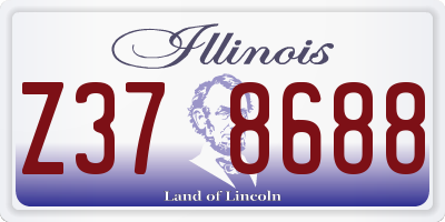 IL license plate Z378688