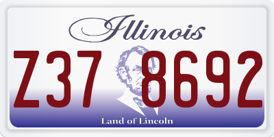 IL license plate Z378692