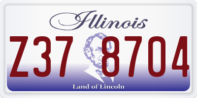 IL license plate Z378704