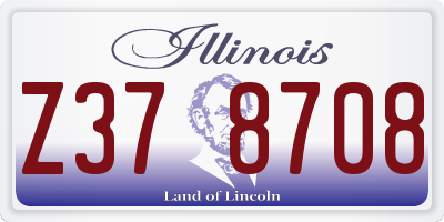 IL license plate Z378708