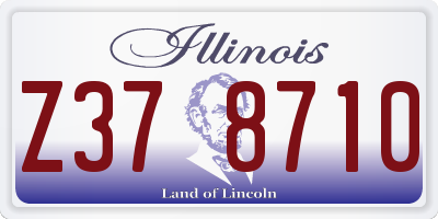 IL license plate Z378710