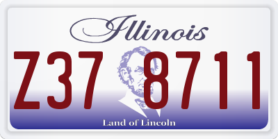 IL license plate Z378711