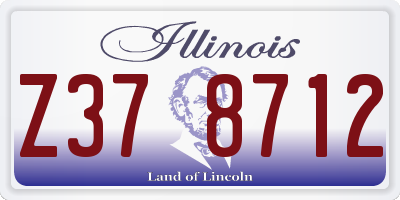 IL license plate Z378712