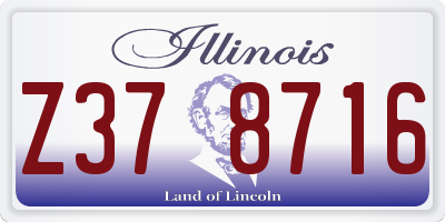 IL license plate Z378716